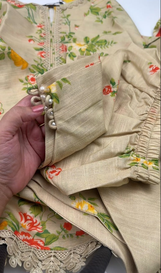 02-Piece Stitched Digital Printed Premium Quality Khaddar